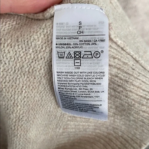 GAP Women’s Cream Long Sleeve Turtleneck Sweater Dress Size Small - Picture 7 of 7